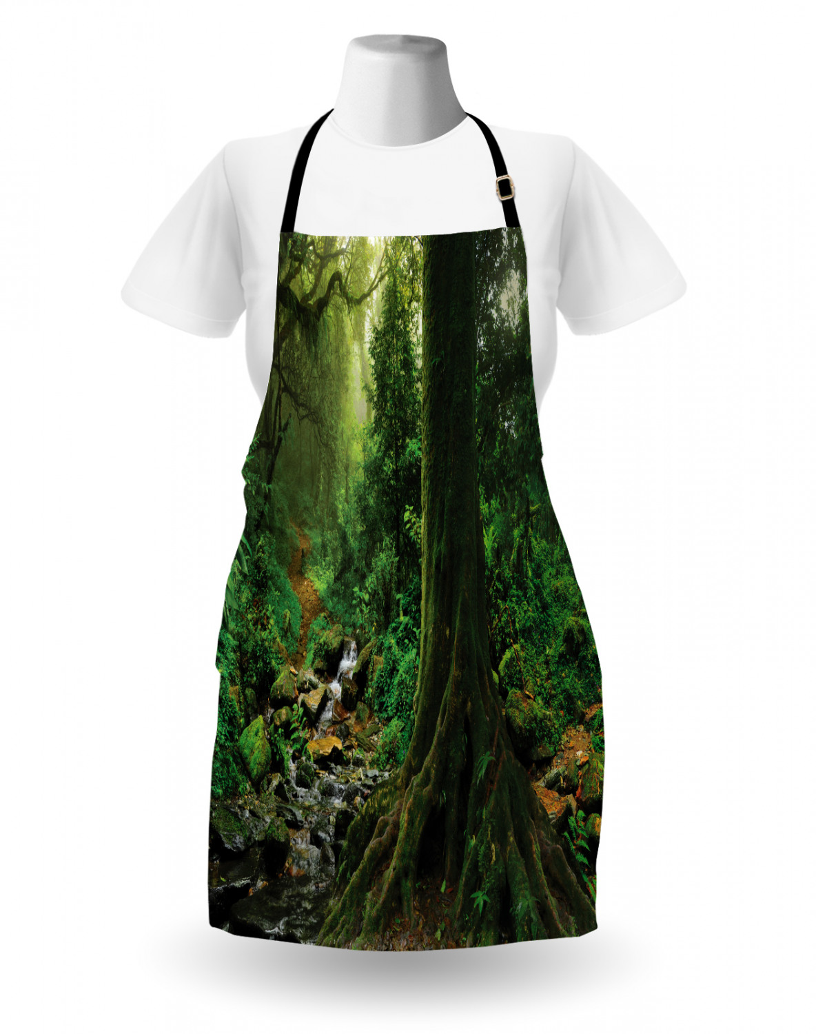 Ambesonne Apron Adjustable Strap for Gardening Cooking Clear Image