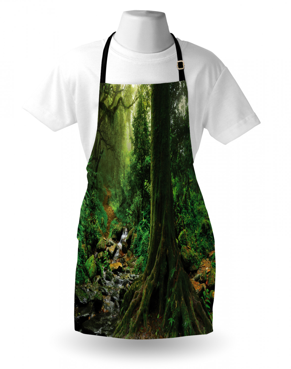 Ambesonne Apron Adjustable Strap for Gardening Cooking Clear Image