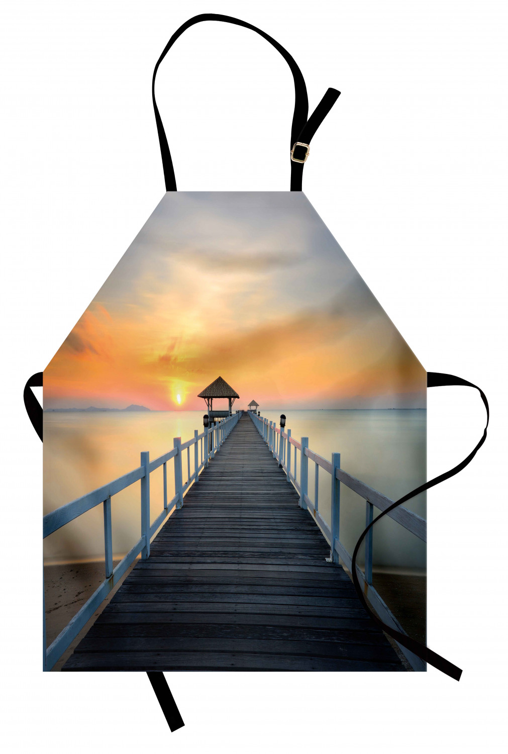 Ambesonne Apron Adjustable Strap for Gardening Cooking Clear Image