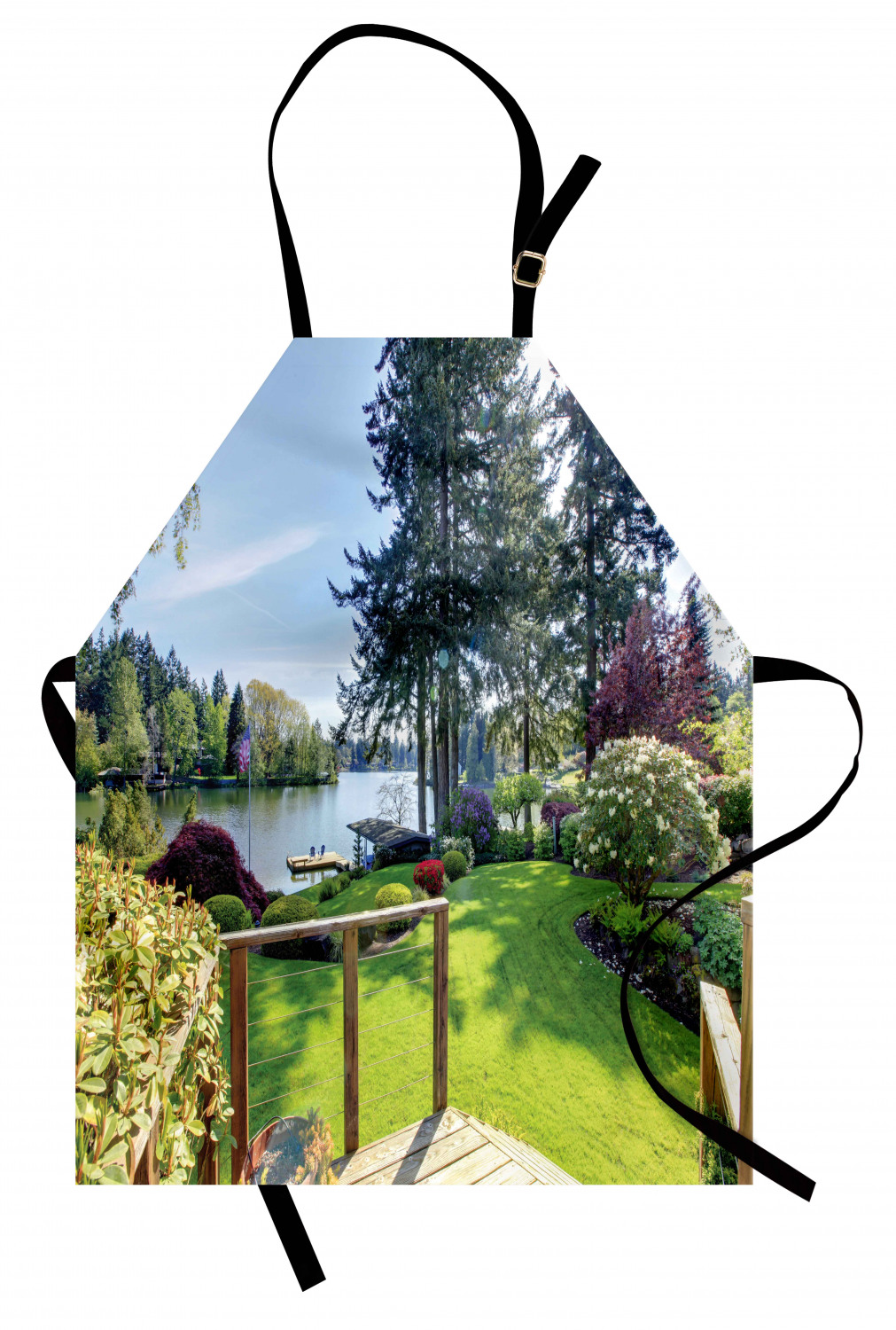 Ambesonne Apron Adjustable Strap for Gardening Cooking Clear Image