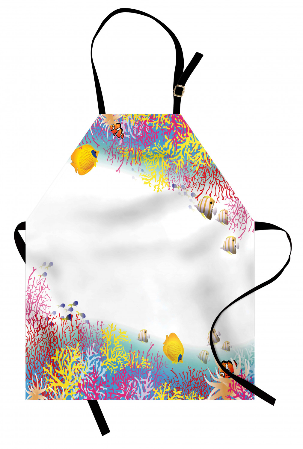 Ambesonne Apron Adjustable Strap for Gardening Cooking Clear Image