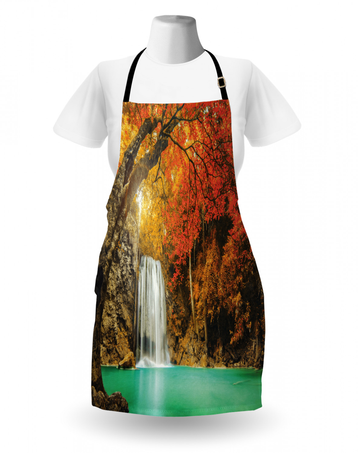 Ambesonne Apron Adjustable Strap for Gardening Cooking Clear Image