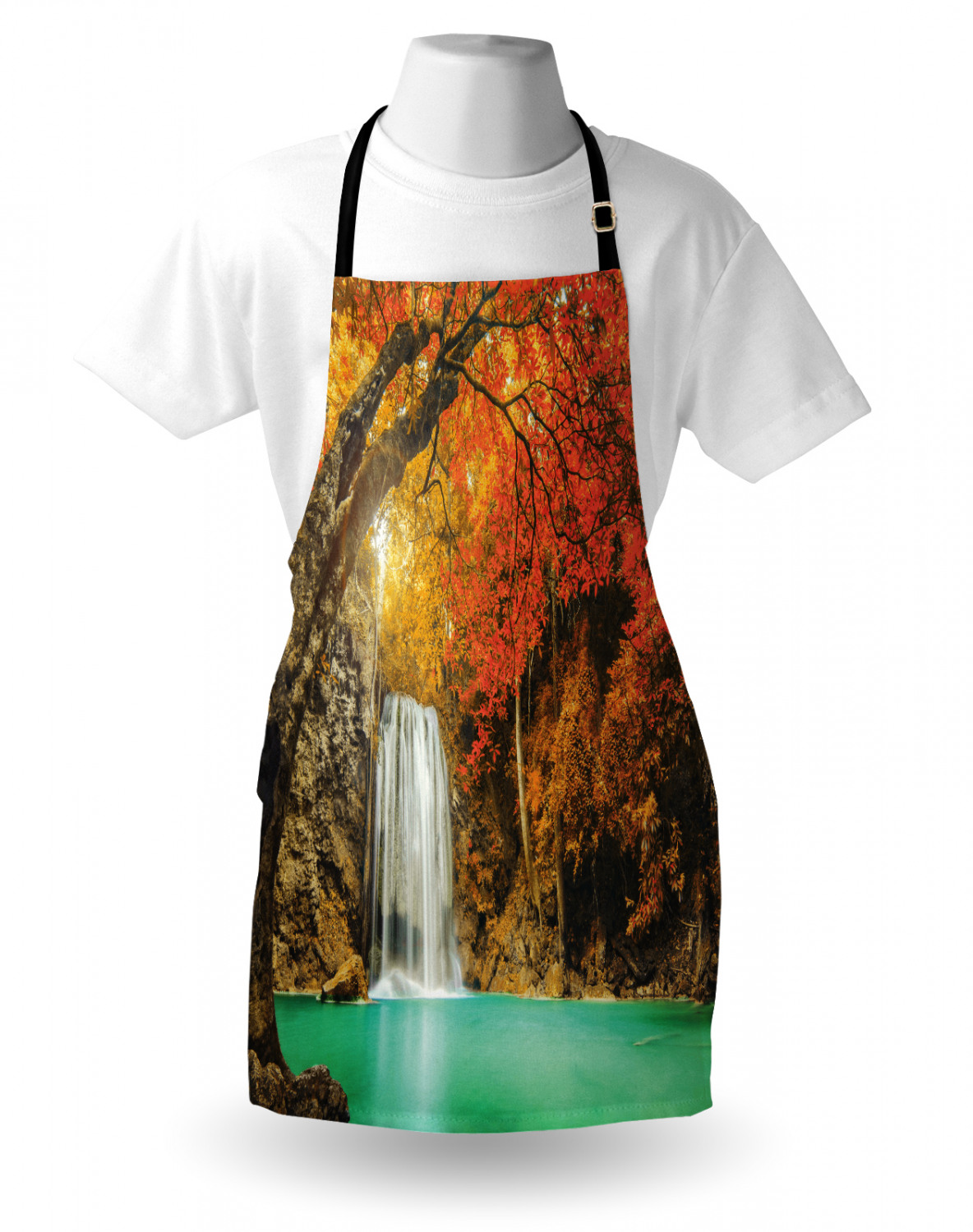 Ambesonne Apron Adjustable Strap for Gardening Cooking Clear Image