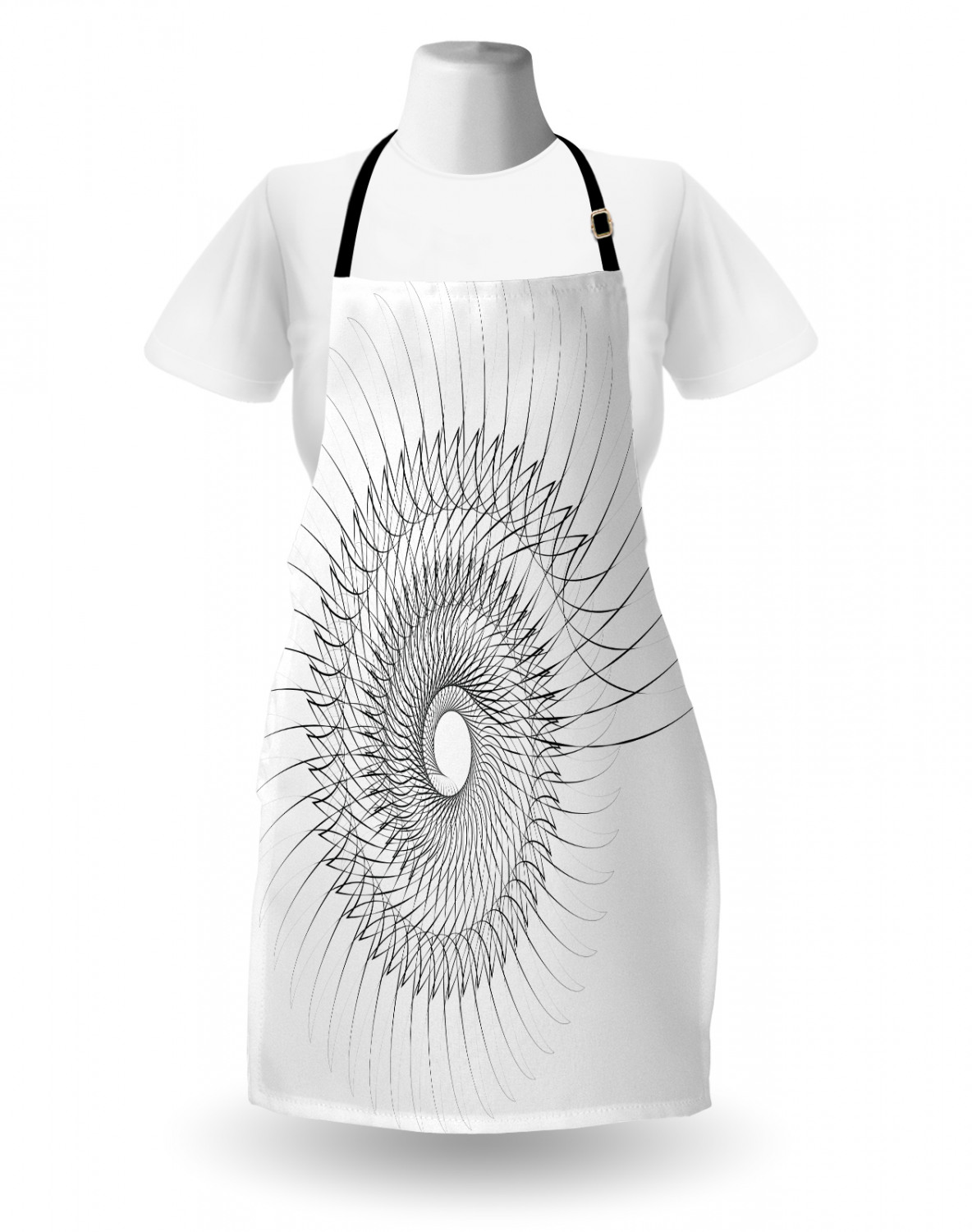 Ambesonne White Apron Unisex Kitchen Bib with Adjustable Neck Cooking Baking