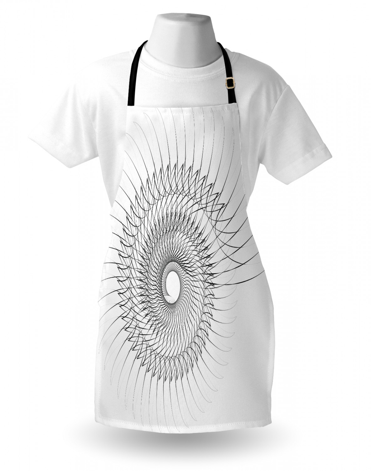 Ambesonne White Apron Unisex Kitchen Bib with Adjustable Neck Cooking Baking