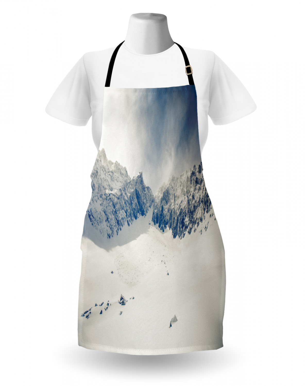 Ambesonne Durable Apron Bib with Adjustable Neck for Cooking Gardening