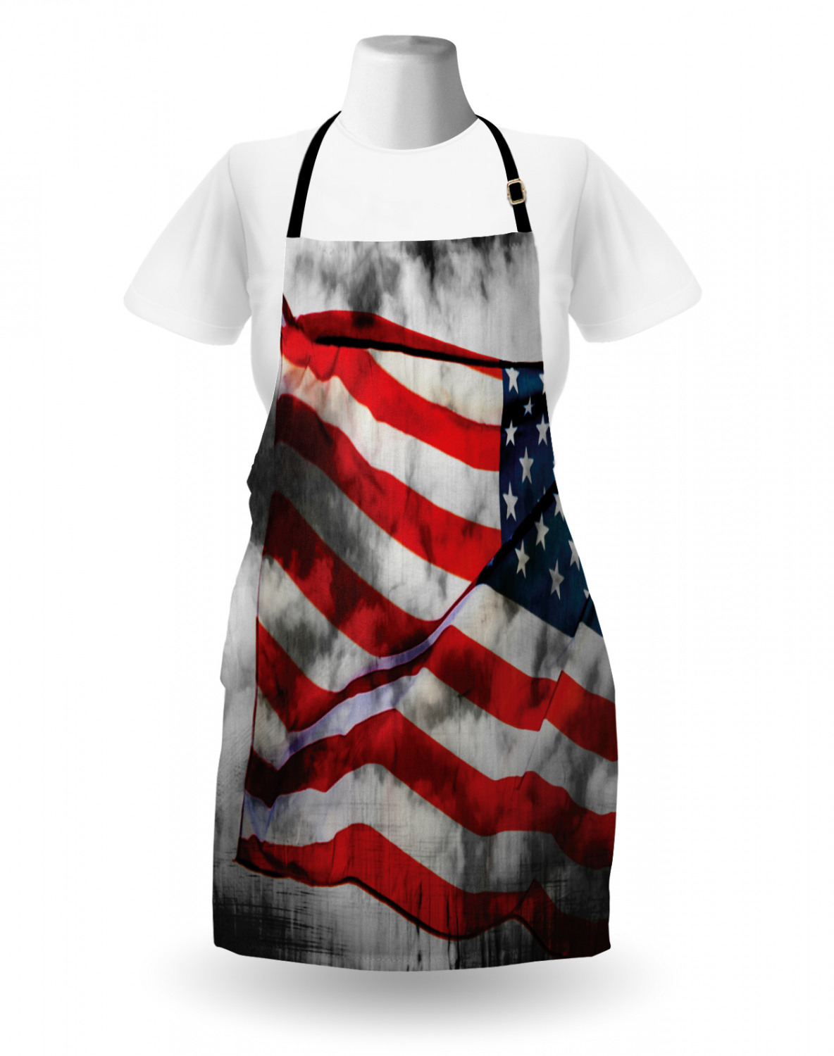 Ambesonne Durable Apron Bib with Adjustable Neck for Cooking Gardening