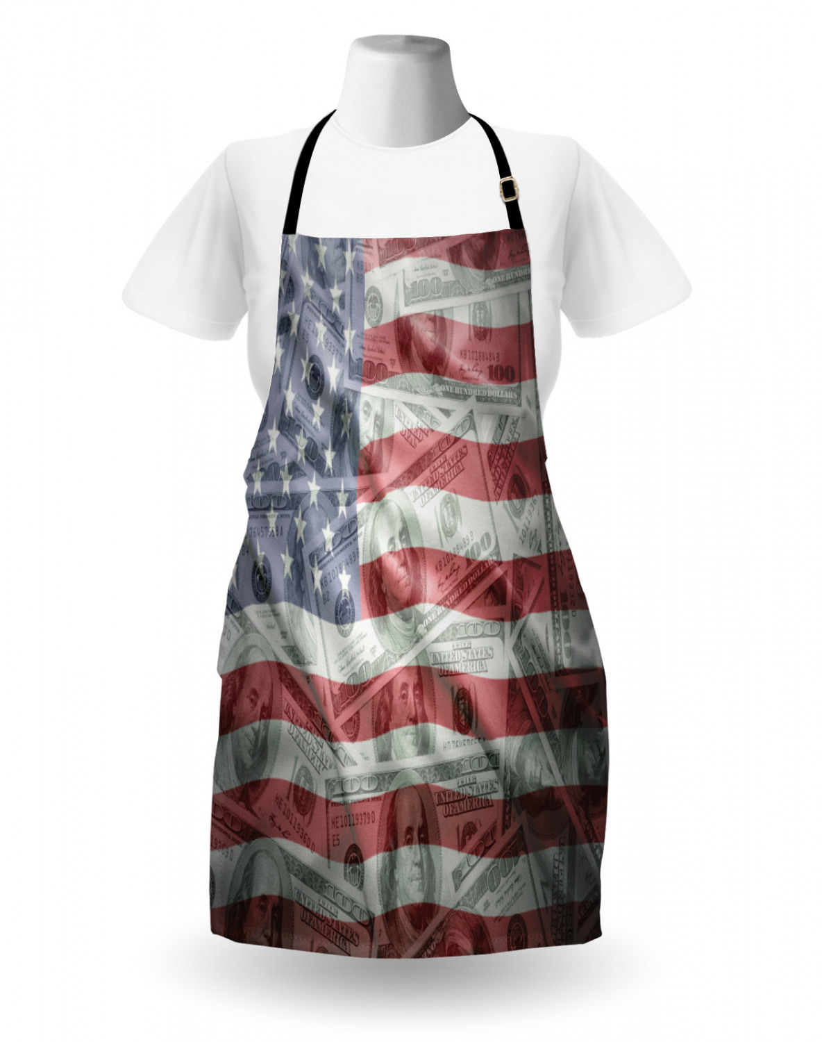 Ambesonne Durable Apron Bib with Adjustable Neck for Cooking Gardening