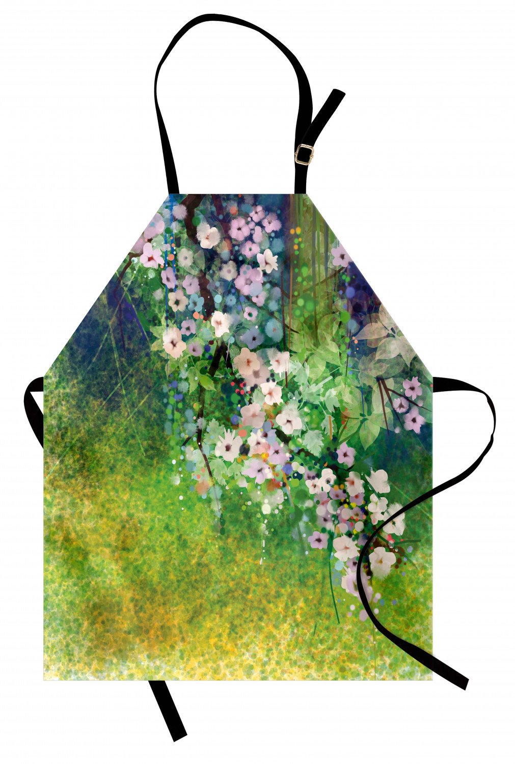 Ambesonne Cherry Blossom Kids Apron Boys Girls Apron Bib Cooking & Painting