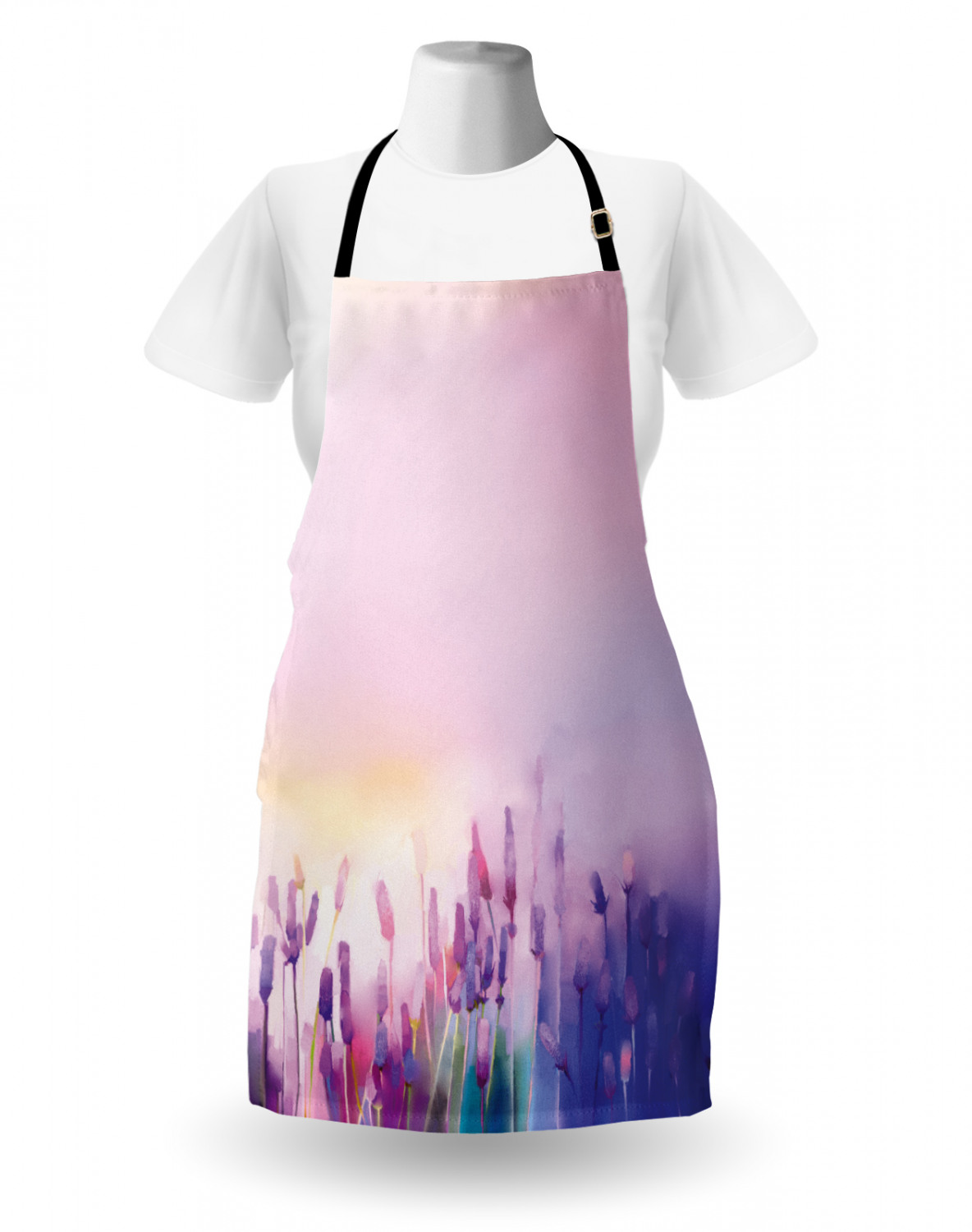 Ambesonne Pinkish Apron Unisex Kitchen Bib with Adjustable Neck Cooking Baking