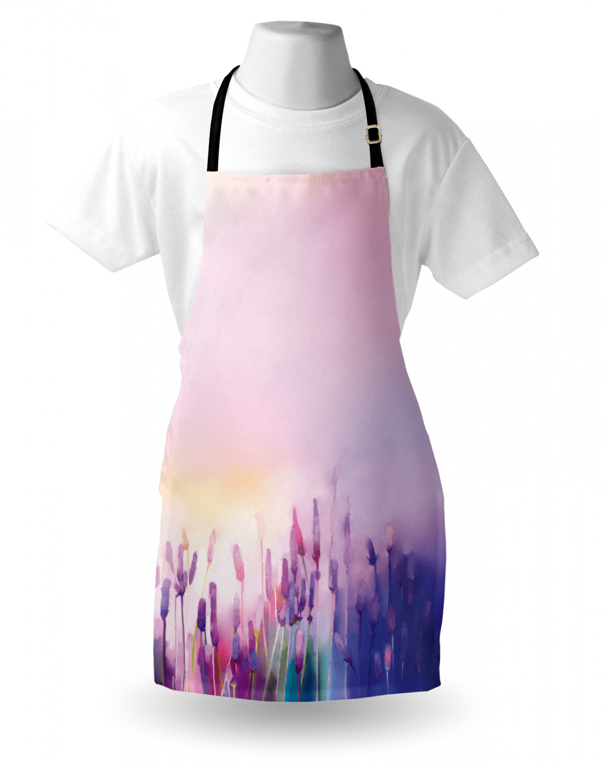 Ambesonne Pinkish Apron Unisex Kitchen Bib with Adjustable Neck Cooking Baking