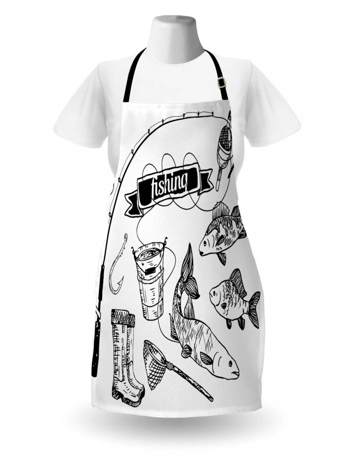 Animals Apron Unisex Kitchen Bib with Adjustable Neck Cooking Baking