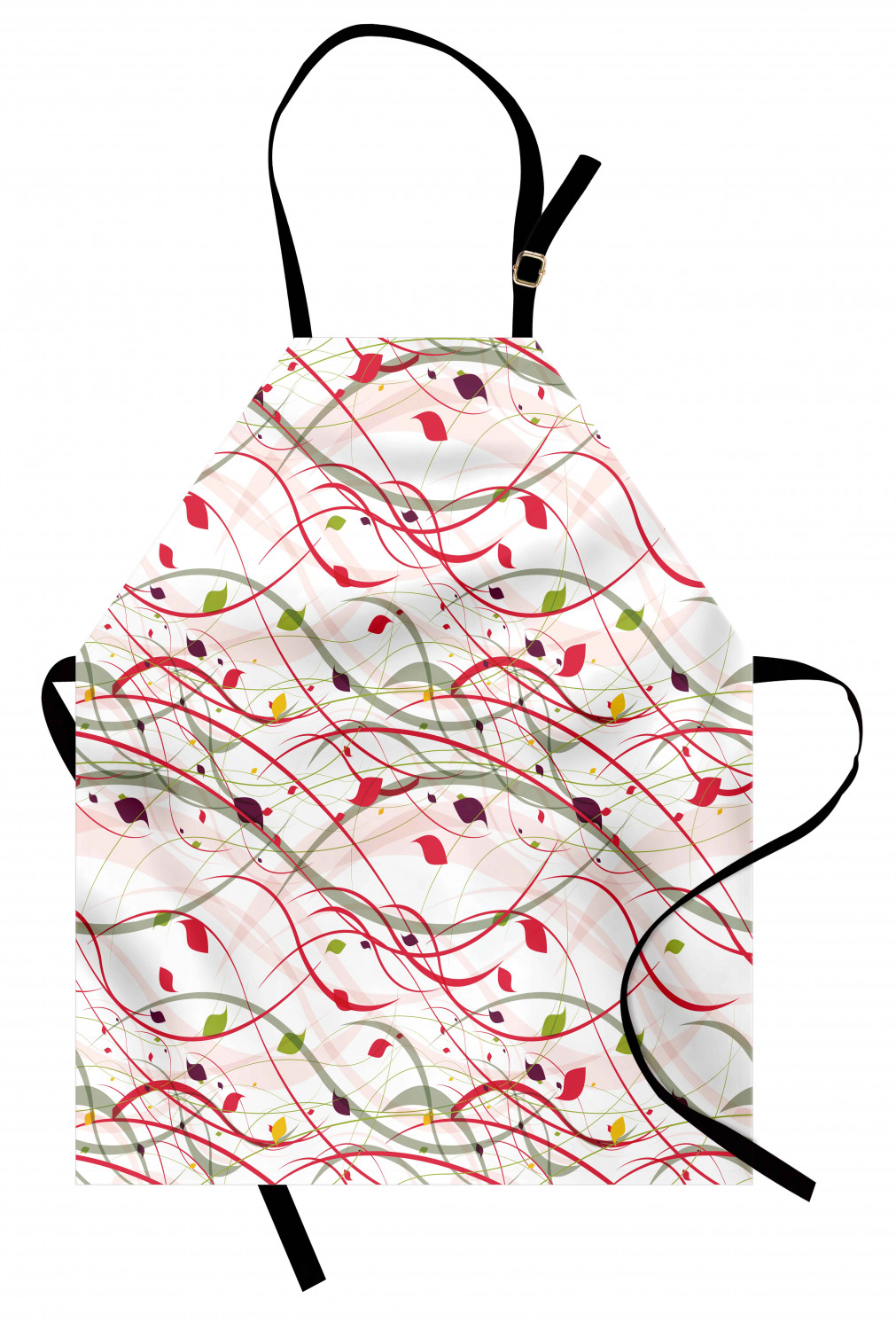 Ambesonne Pinkish Apron Unisex Kitchen Bib with Adjustable Neck Cooking Baking