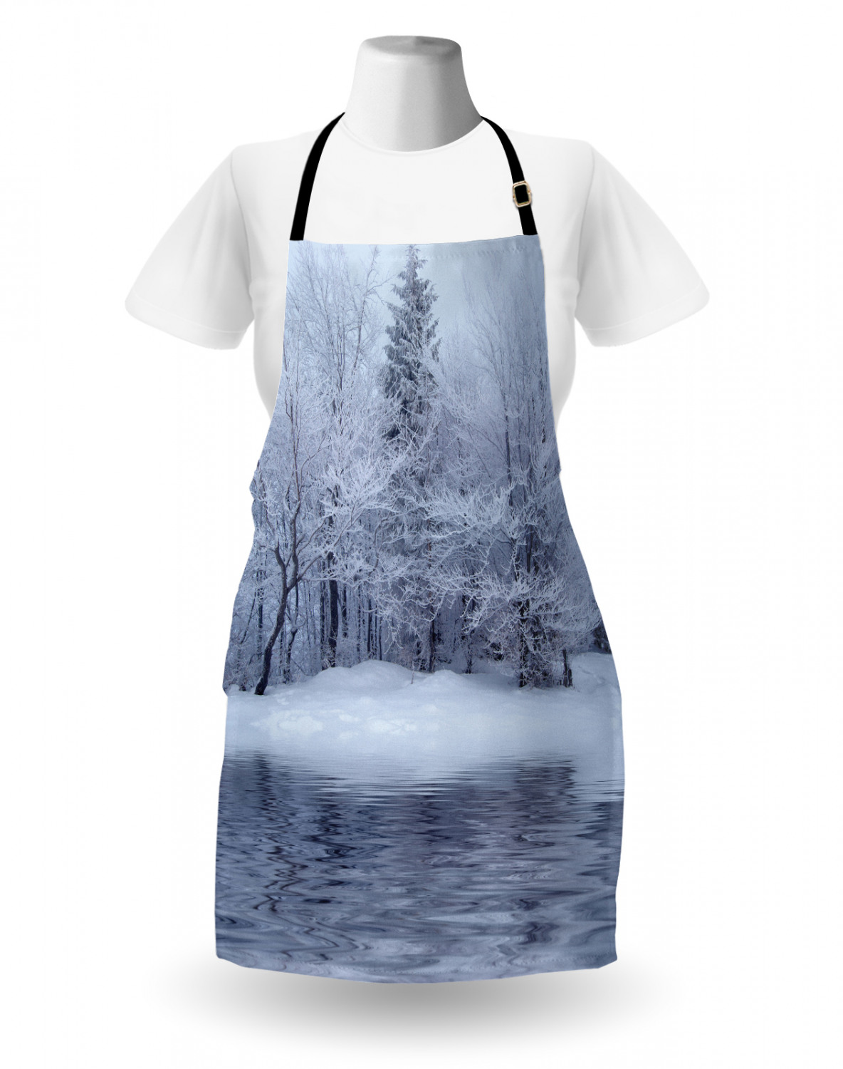 Ambesonne Apron Bib with Adjustable Black Strap Garden Cooking Standard Size - 第 140/144 張圖片