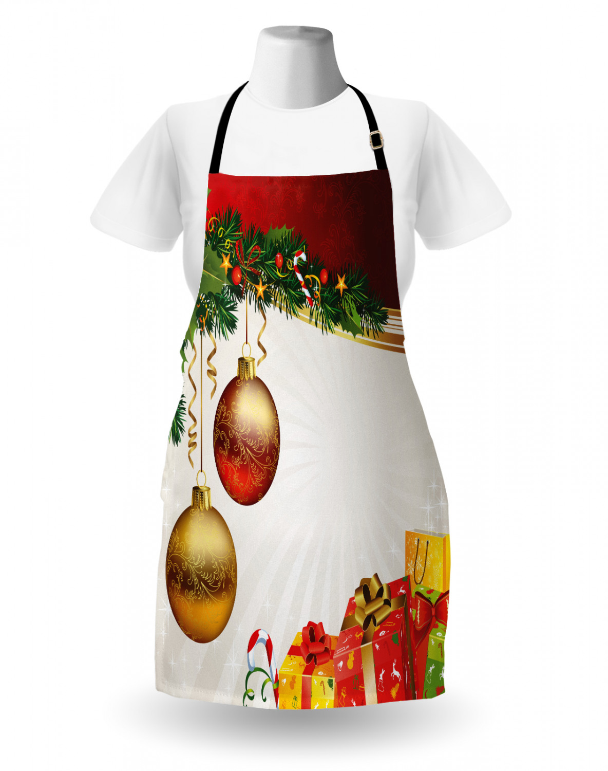 Ambesonne Apron Bib with Adjustable Black Strap Garden Cooking Standard Size - 第 143/144 張圖片