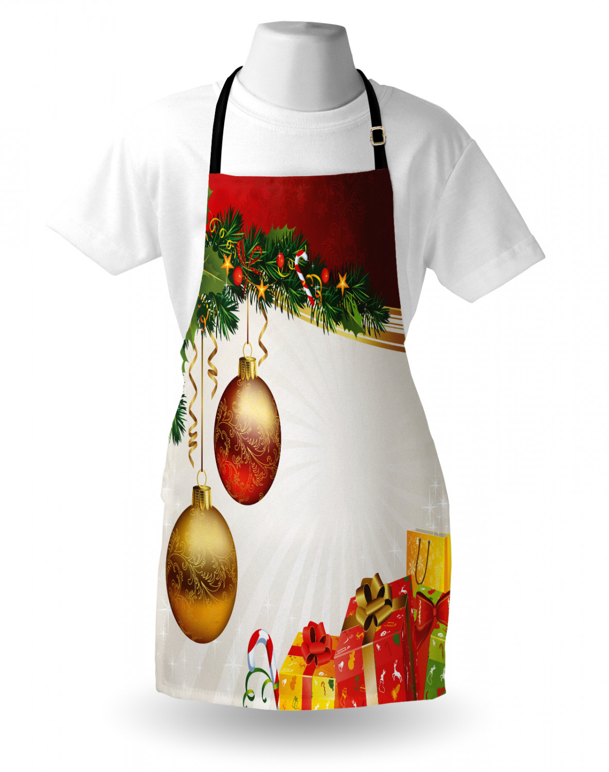 Ambesonne Apron Bib with Adjustable Black Strap Garden Cooking Standard Size - 第 144/144 張圖片