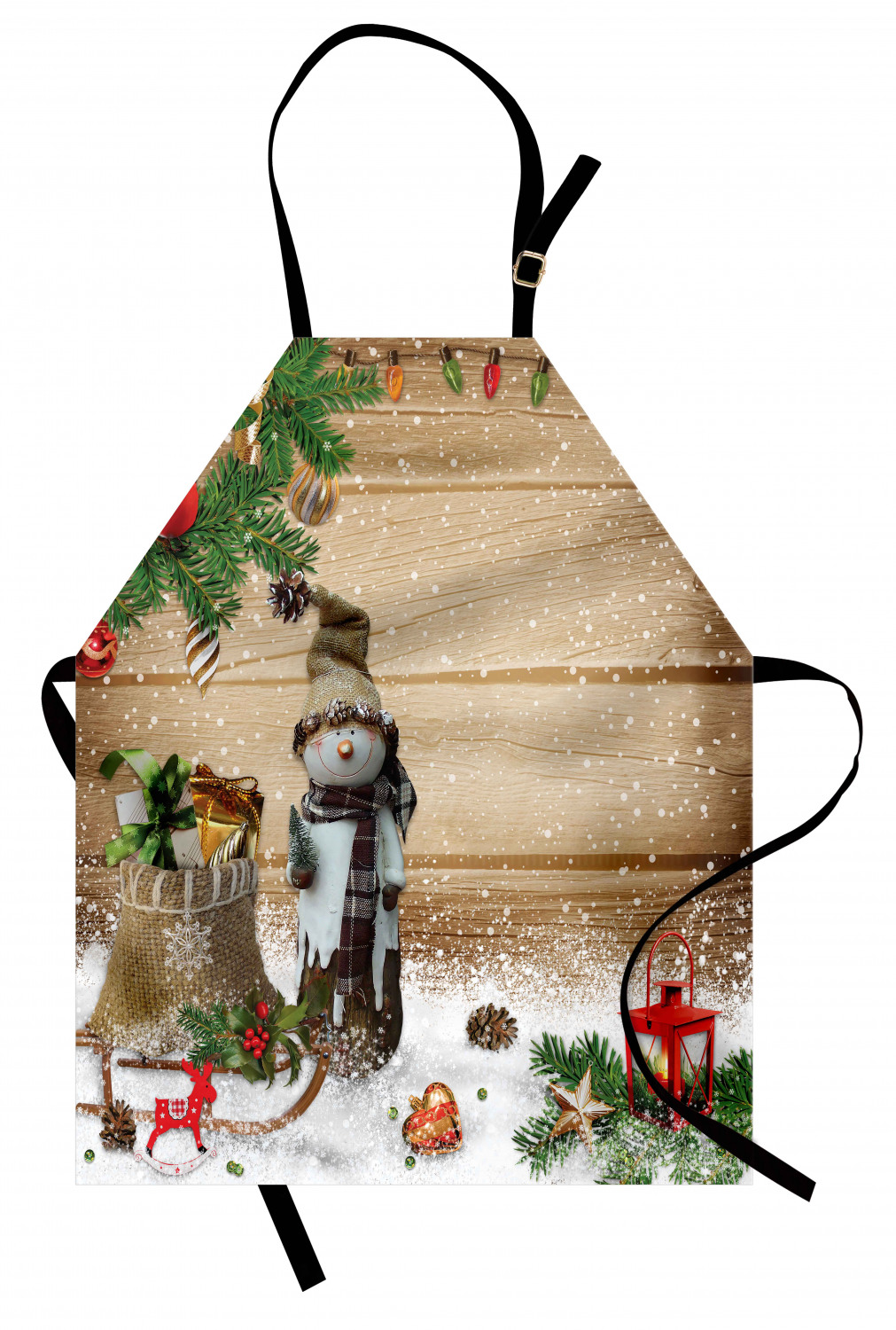 Ambesonne Apron Bib with Adjustable Black Strap Garden Cooking Standard Size - 第 115/144 張圖片