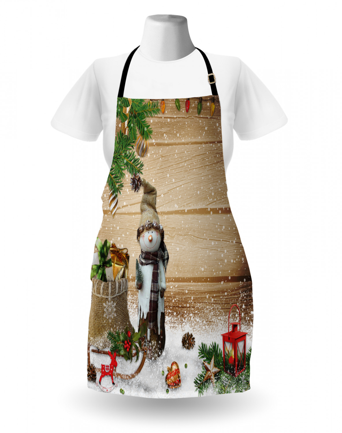 Ambesonne Apron Bib with Adjustable Black Strap Garden Cooking Standard Size - 第 116/144 張圖片
