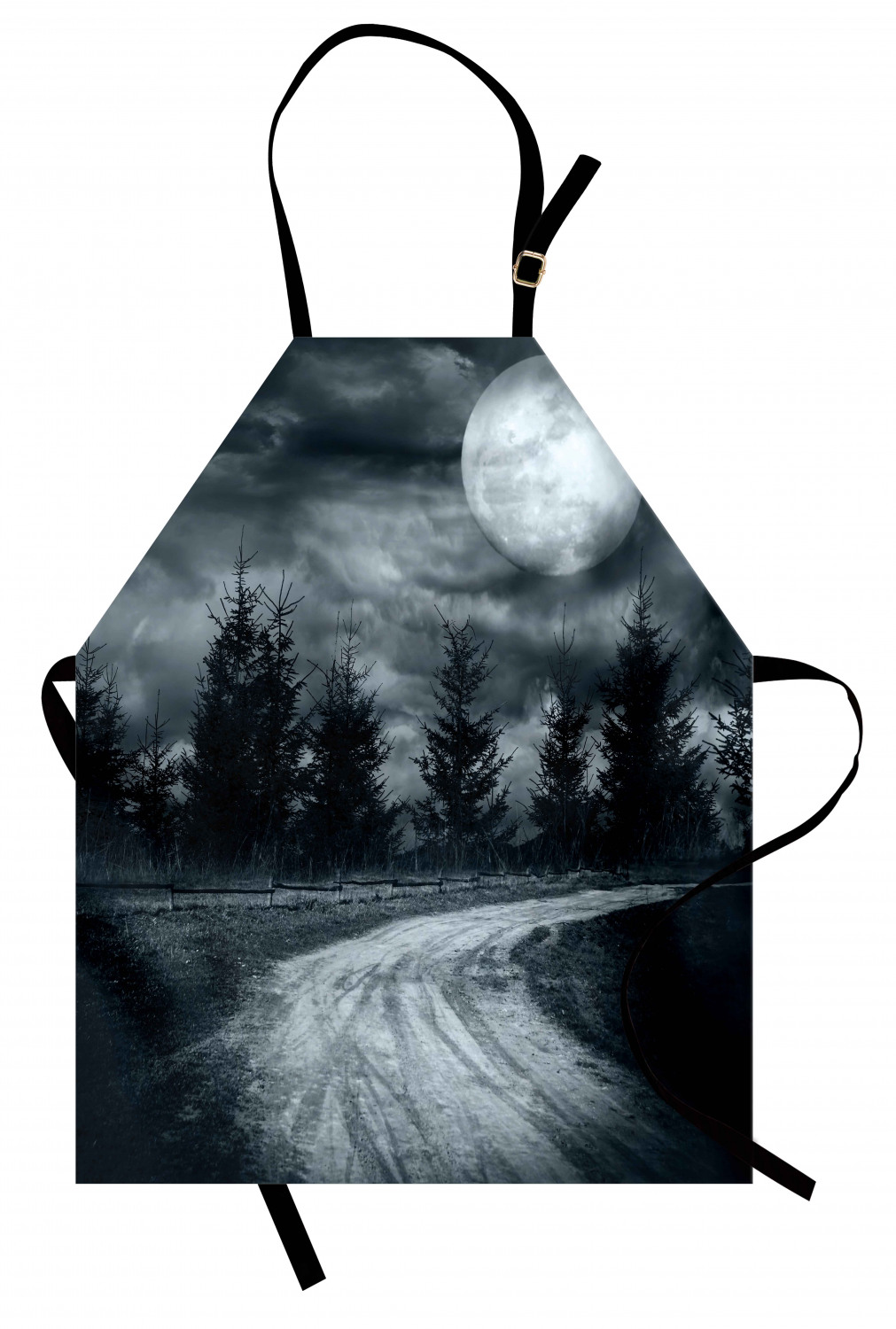 Ambesonne Apron Unisex Kitchen Bib with Adjustable Strap for Cooking