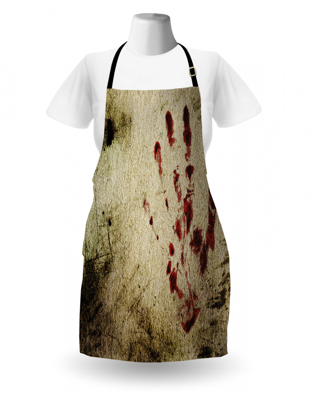 Ambesonne Apron Unisex Kitchen Bib with Adjustable Strap for Cooking