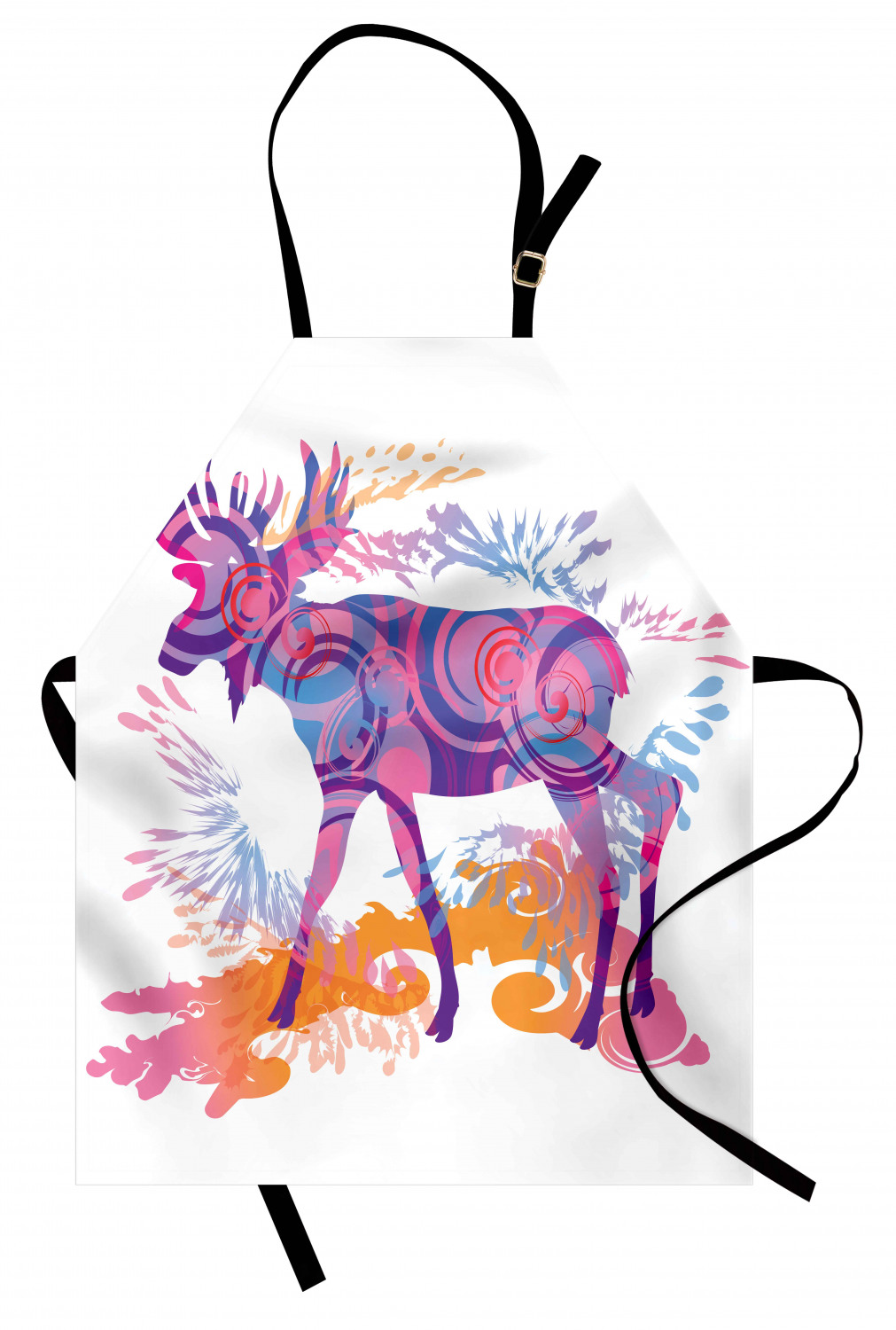 Ambesonne Apron Unisex Kitchen Bib with Adjustable Strap for Cooking