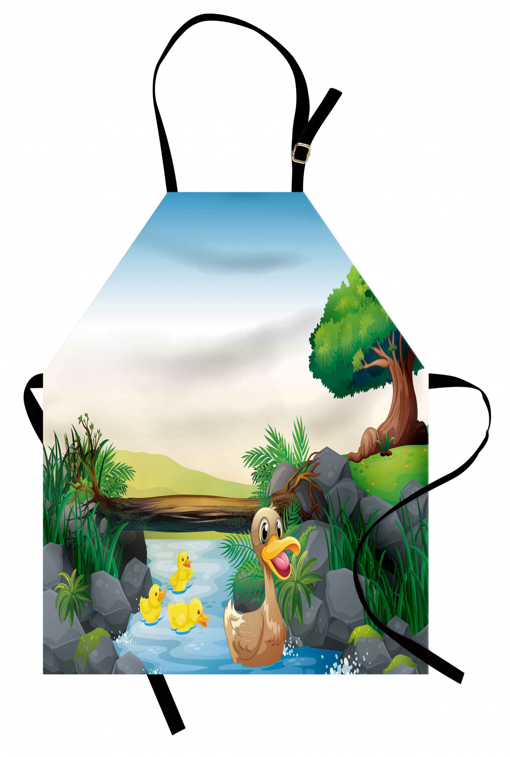 Animals Apron Unisex Kitchen Bib with Adjustable Neck Cooking Baking