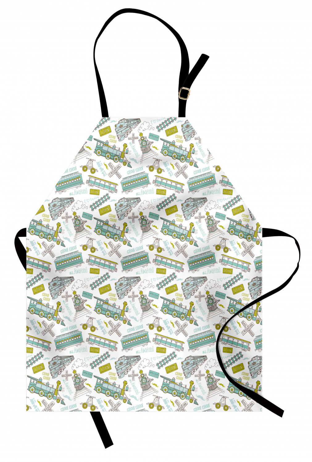 Ambesonne Apron Unisex Kitchen Bib with Adjustable Strap for Cooking