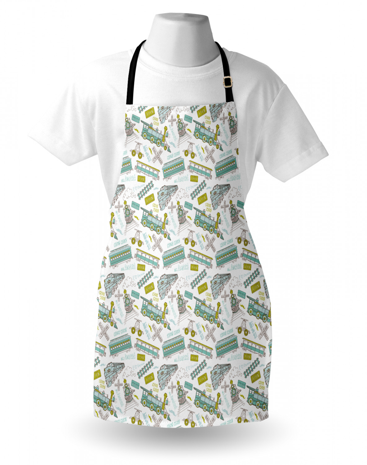 Ambesonne Apron Unisex Kitchen Bib with Adjustable Strap for Cooking