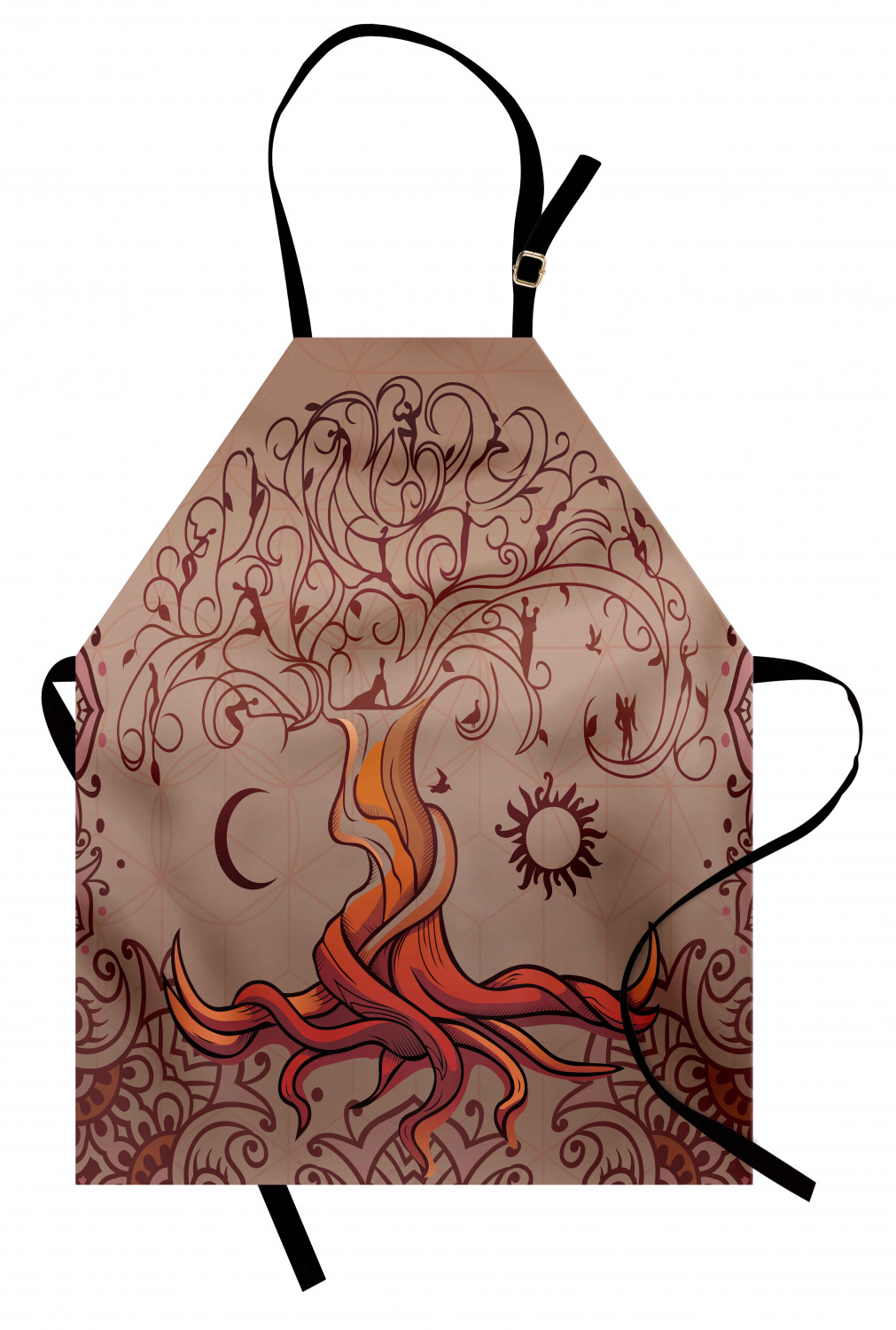 Ambesonne Apron Unisex Kitchen Bib with Adjustable Strap for Cooking