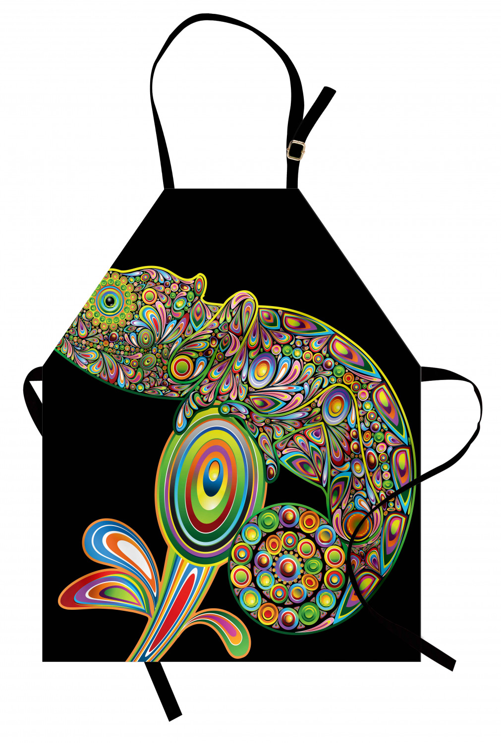 Ambesonne Apron Unisex Kitchen Bib with Adjustable Strap for Cooking