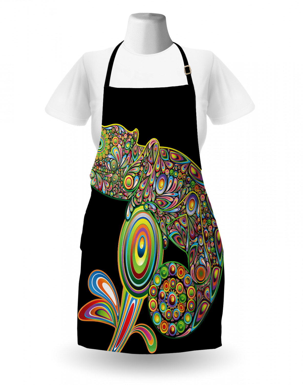 Ambesonne Apron Unisex Kitchen Bib with Adjustable Strap for Cooking