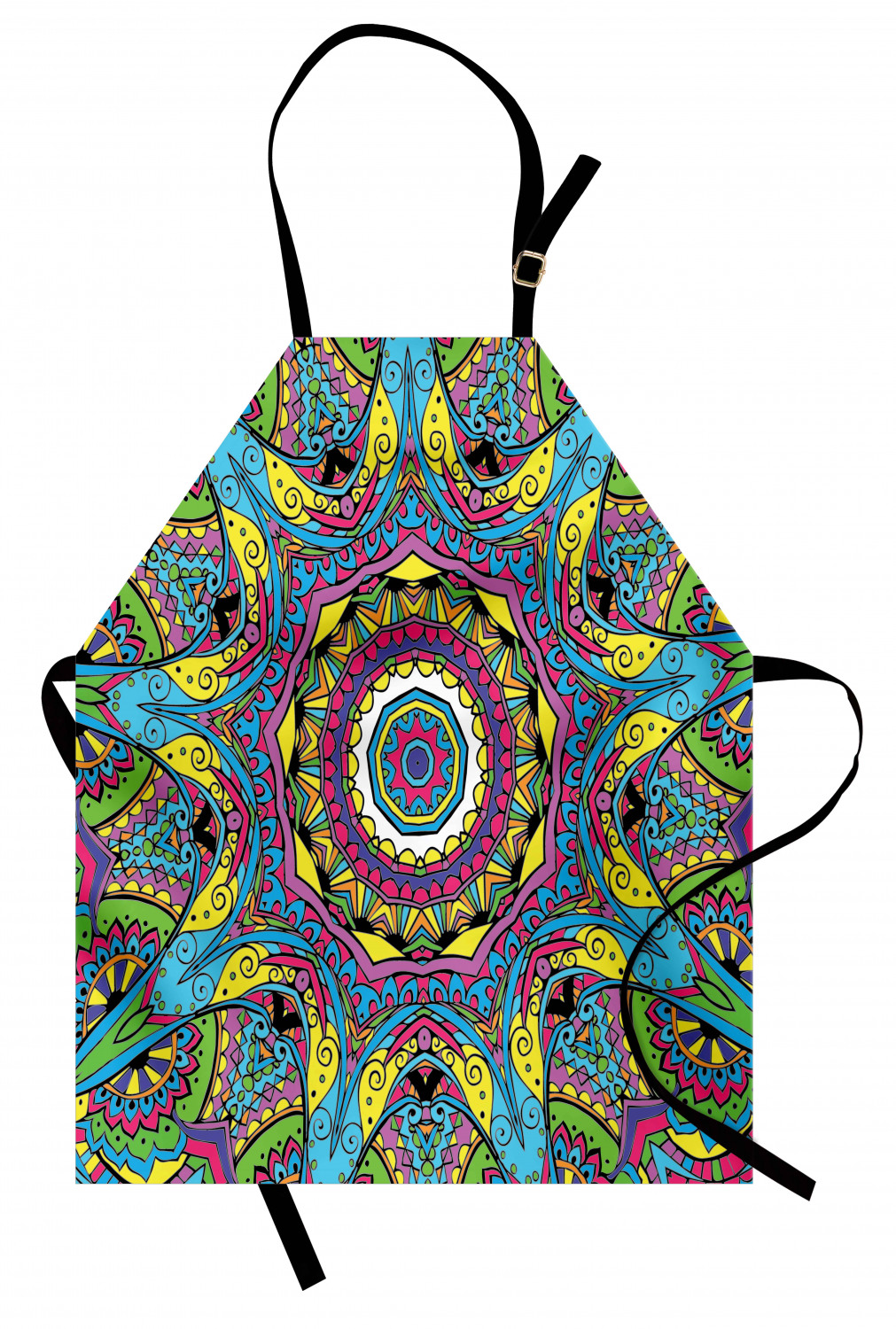 Ambesonne Apron Unisex Kitchen Bib with Adjustable Strap for Cooking