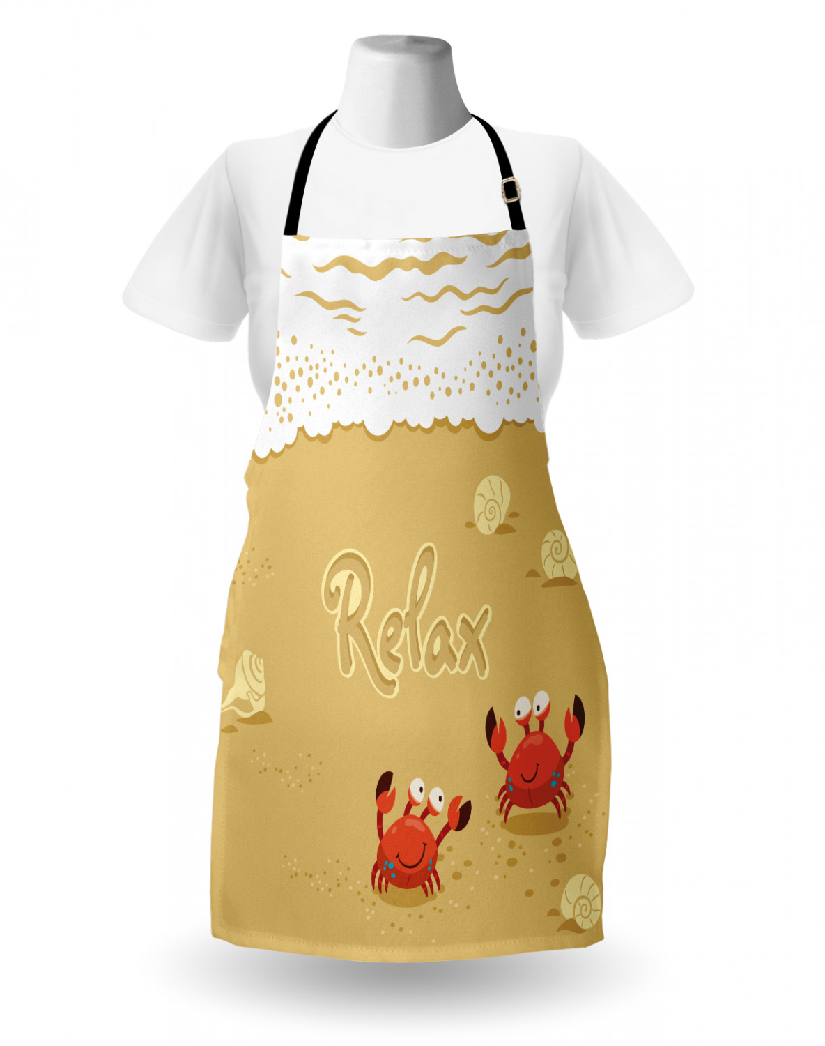 Ambesonne Apron Unisex Kitchen Bib with Adjustable Strap for Cooking