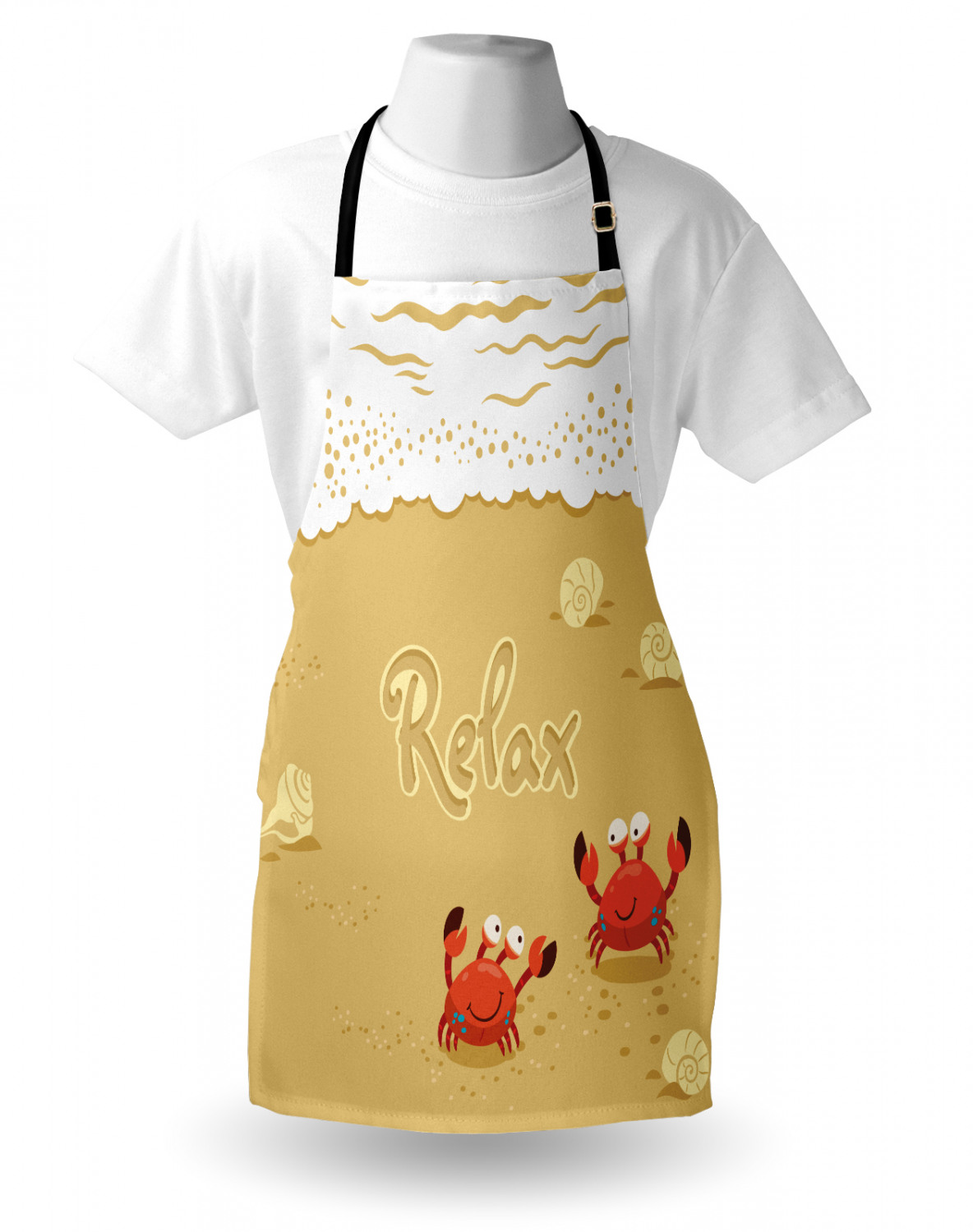 Ambesonne Apron Unisex Kitchen Bib with Adjustable Strap for Cooking