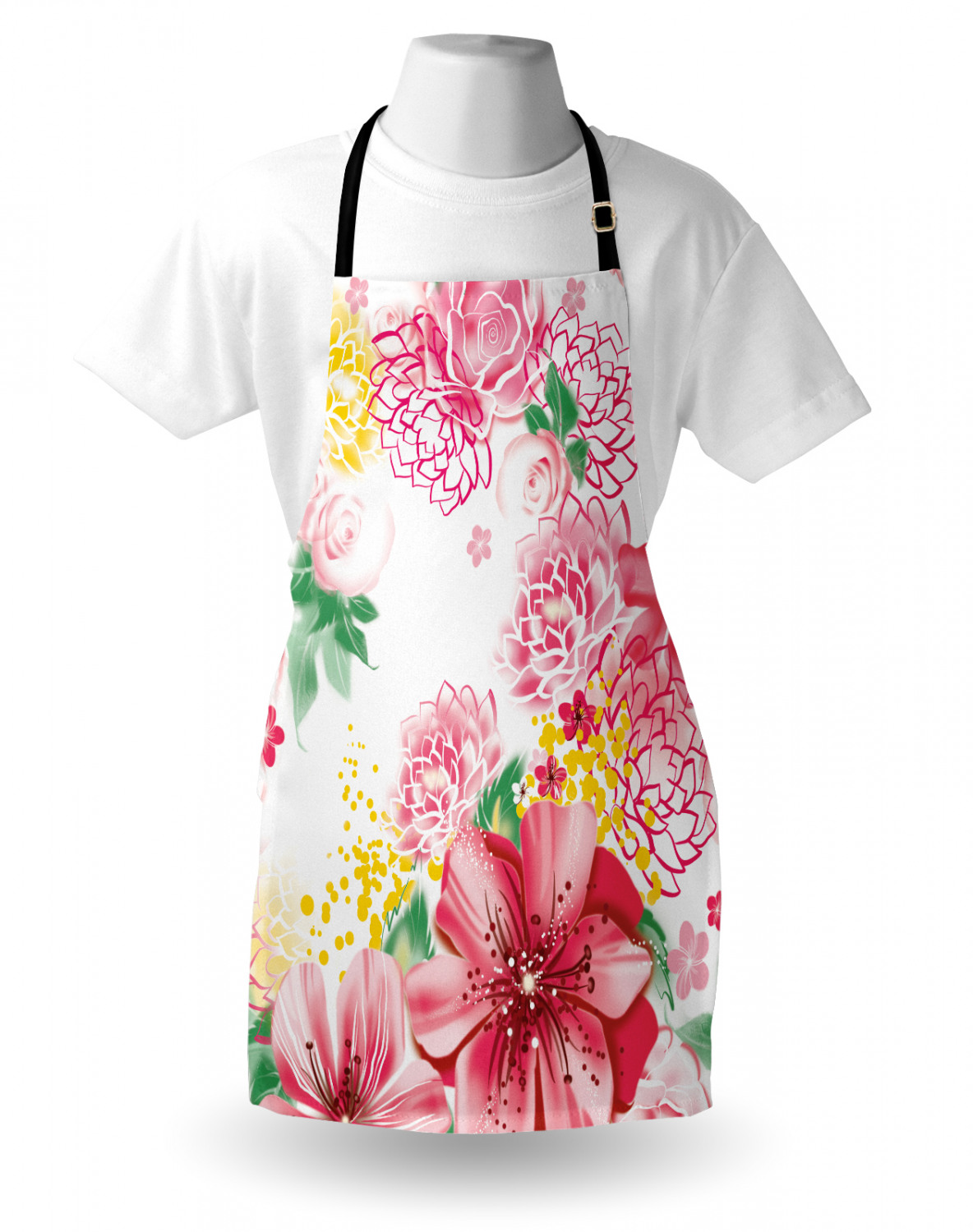 Ambesonne Apron Adjustable Strap for Gardening and Cooking Unisex