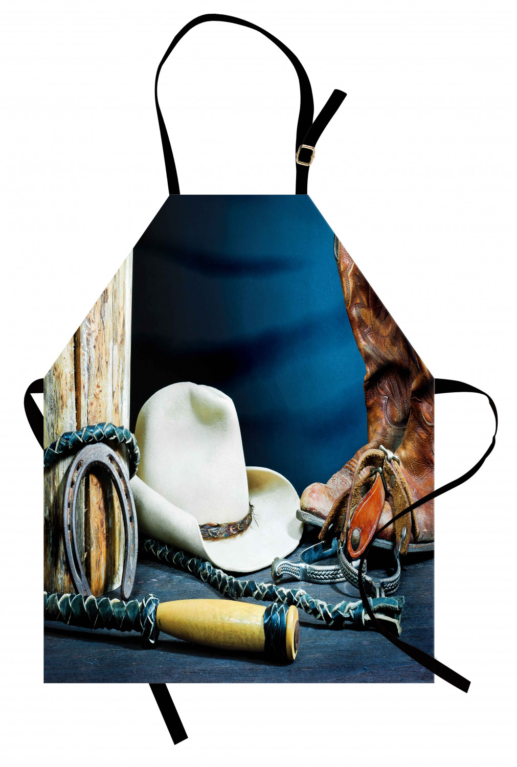 Ambesonne Apron Unisex Kitchen Bib with Adjustable Strap for Cooking