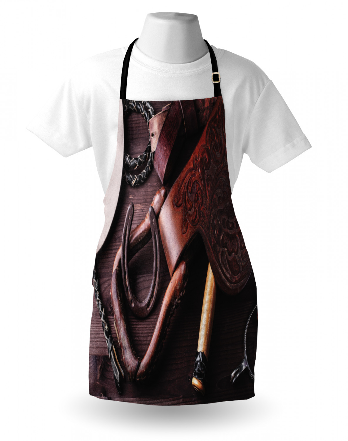 Ambesonne Apron Unisex Kitchen Bib with Adjustable Strap for Cooking