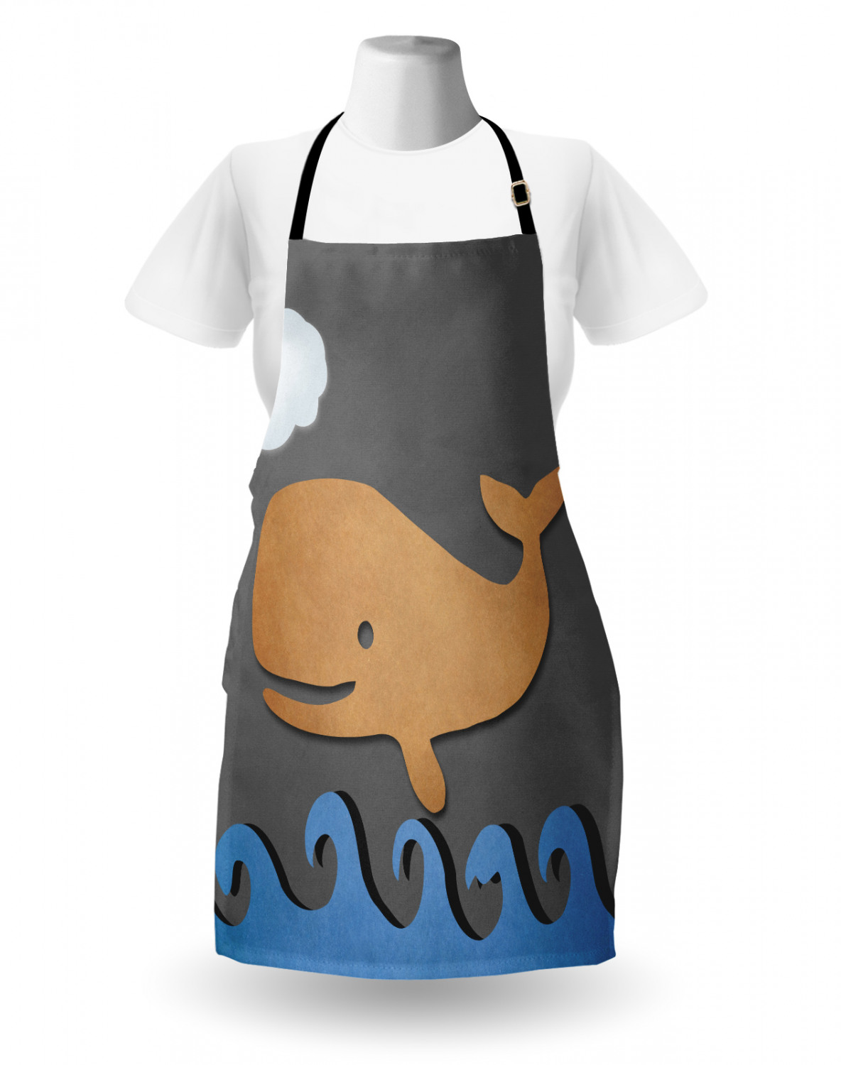 Marine Whale Apron Unisex Kitchen Bib with Adjustable Neck Cooking ...