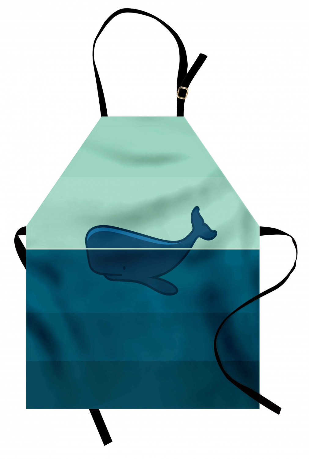 Marine Whale Apron Unisex Kitchen Bib with Adjustable Neck Cooking Baking