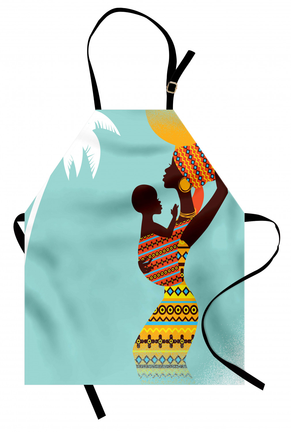 Ambesonne Apron Unisex Kitchen Bib with Adjustable Strap for Cooking