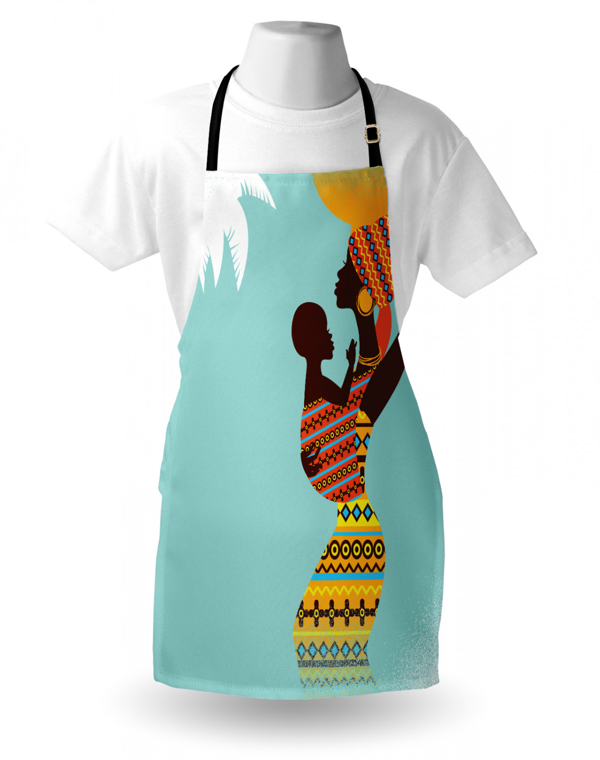 Ambesonne Apron Unisex Kitchen Bib with Adjustable Strap for Cooking