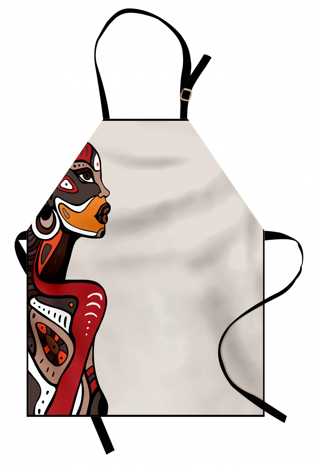 Ambesonne Apron Unisex Kitchen Bib with Adjustable Strap for Cooking