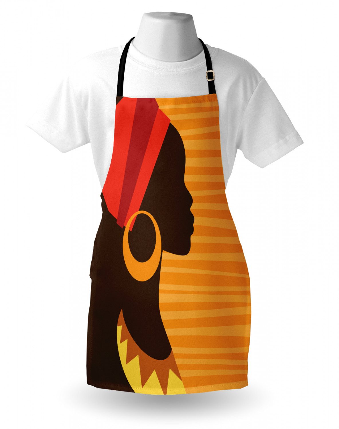 Ambesonne Apron Unisex Kitchen Bib with Adjustable Strap for Cooking