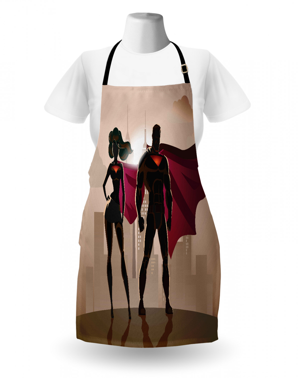 Ambesonne Unisex Durable Apron Bib with Adjustable Strap for Gardening