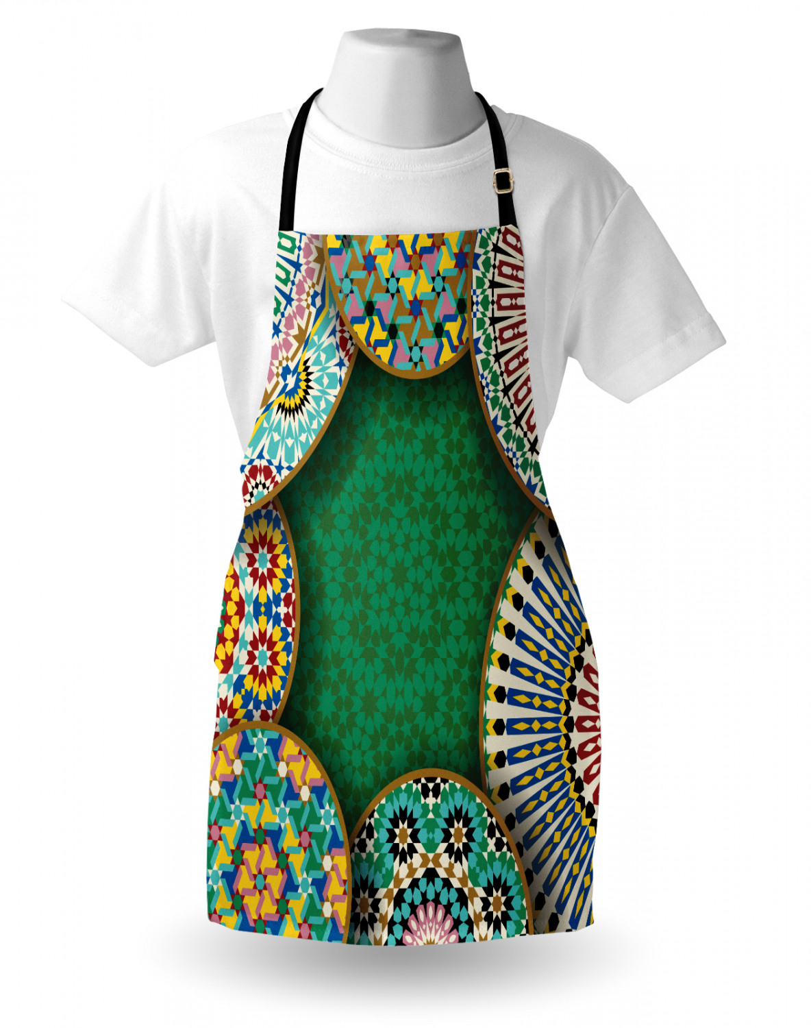 Ambesonne Retro Apron Unisex Kitchen Bib with Adjustable Neck Cooking Baking