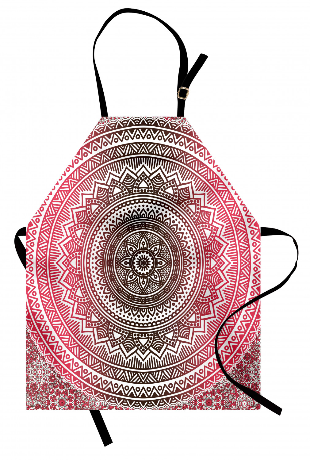 Ambesonne Pinkish Apron Unisex Kitchen Bib with Adjustable Neck Cooking Baking