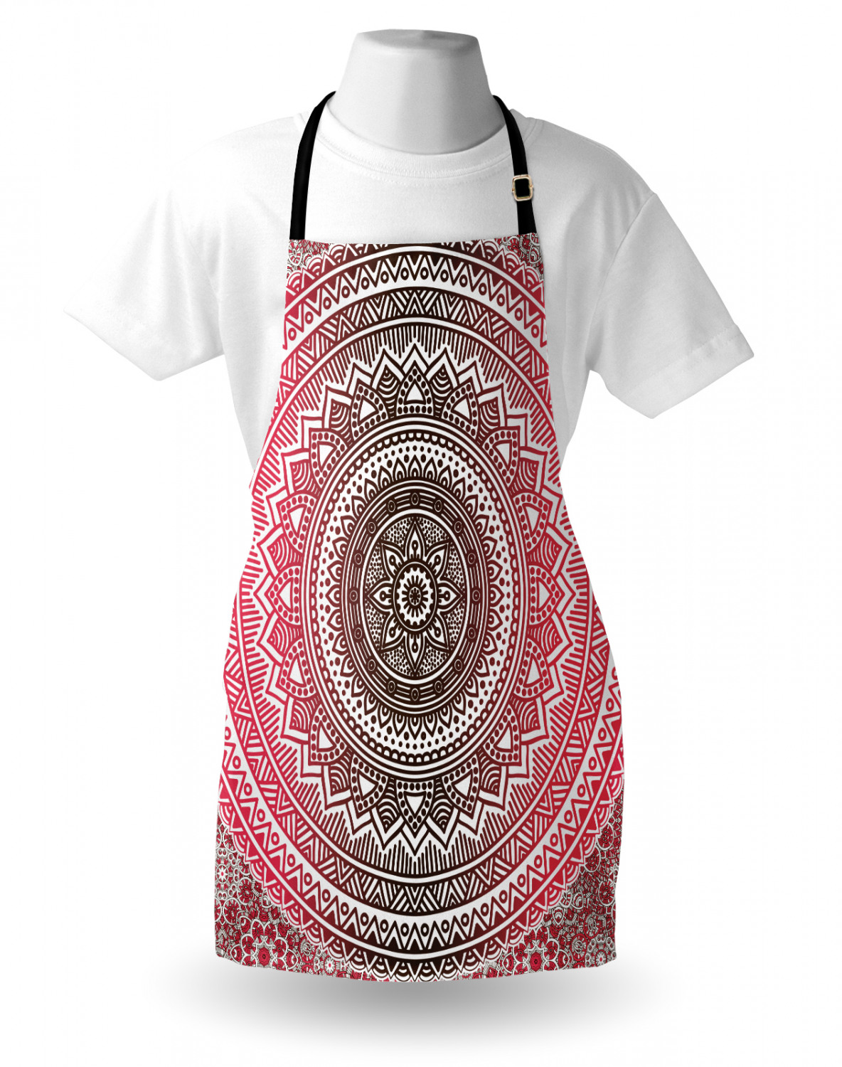 Ambesonne Pinkish Apron Unisex Kitchen Bib with Adjustable Neck Cooking Baking