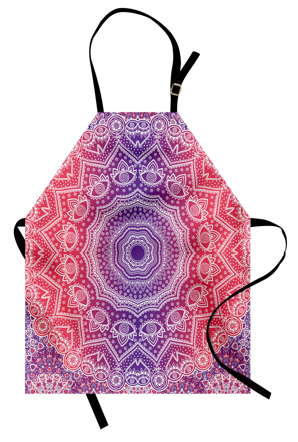 Ambesonne Pinkish Apron Unisex Kitchen Bib with Adjustable Neck Cooking Baking