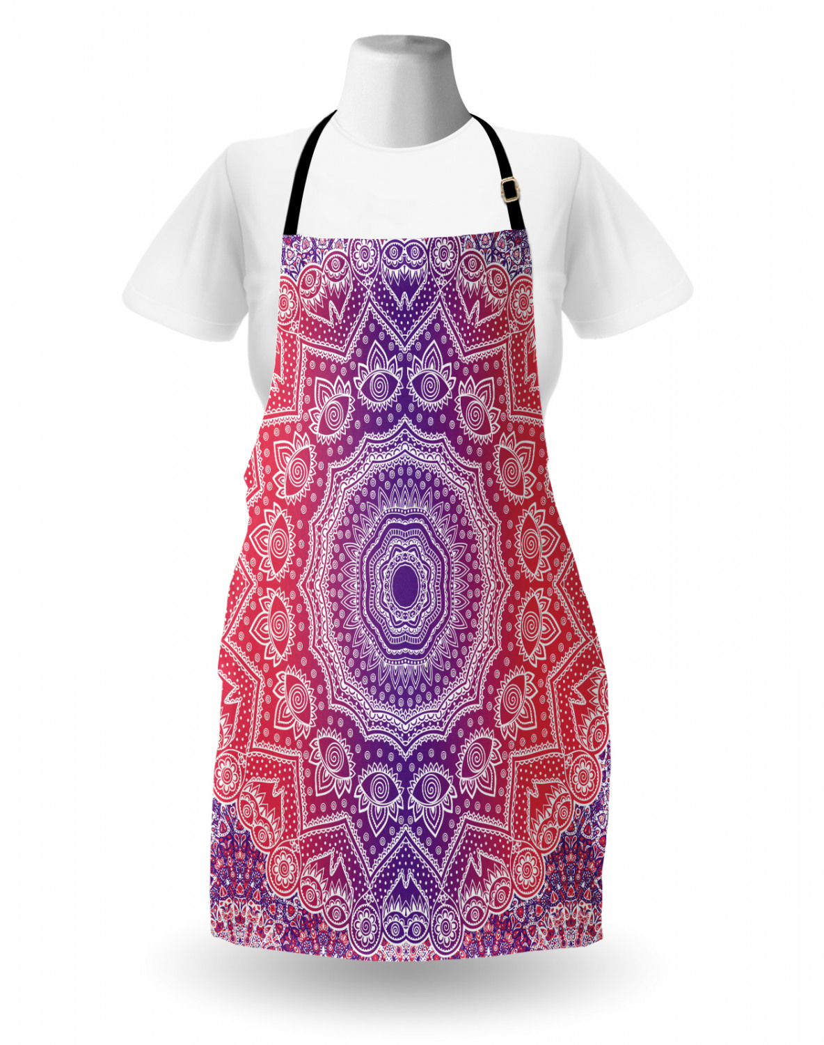 Ambesonne Pinkish Apron Unisex Kitchen Bib with Adjustable Neck Cooking Baking