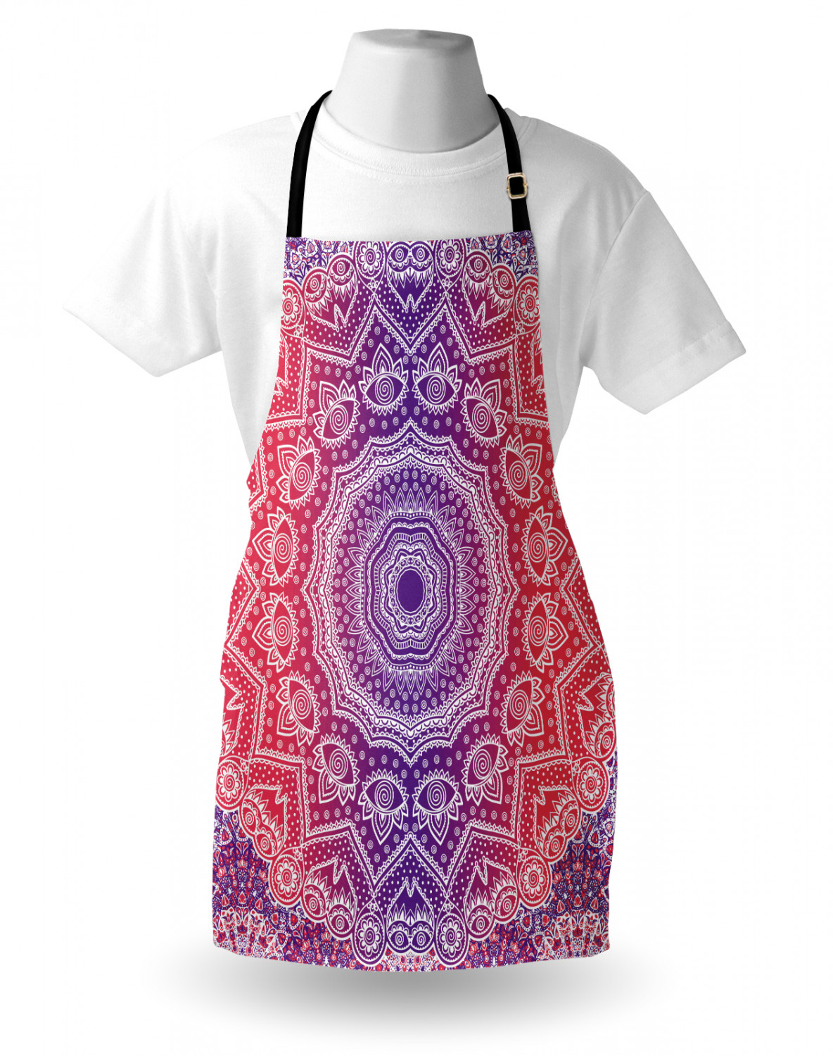 Ambesonne Pinkish Apron Unisex Kitchen Bib with Adjustable Neck Cooking Baking